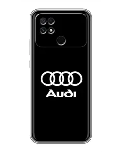 Чехол для Xiaomi POCO C40 с картинкой «Классическое лого Audi»