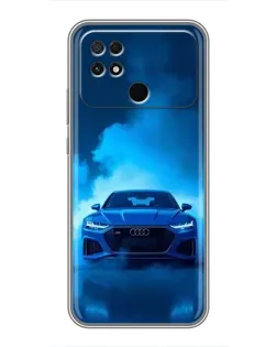 Чохол для Xiaomi POCO C40 з картинкою «Audi — блакитна енергія»