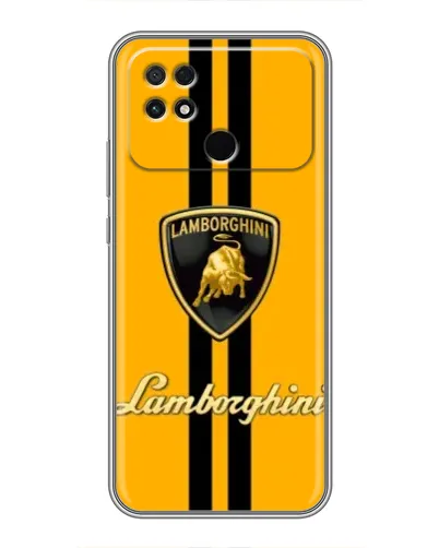 Чехол для Xiaomi POCO C40 с картинкой «Lamborghini Stripe желтый»