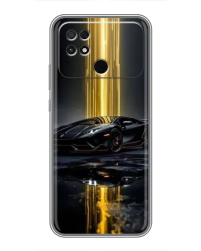 Чехол для Xiaomi POCO C40 с картинкой «Ночной Lamborghini драйв»