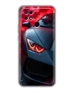 Чехол для Xiaomi POCO C40 с картинкой «Lamborghini красное сияние» Чехол для Xiaomi POCO C40 с картинкой «Lamborghini красное сияние»