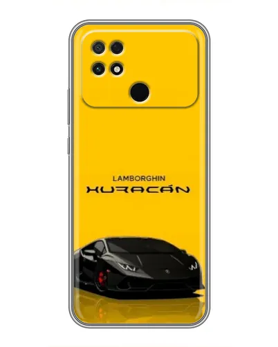Чехол для Xiaomi POCO C40 с картинкой «Lamborghini Huracan черный»