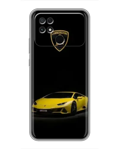 Чехол для Xiaomi POCO C40 с картинкой «Lamborghini желтый акцент»