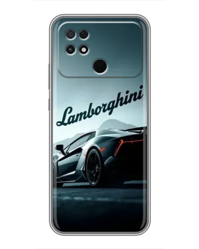 Чехол для Xiaomi POCO C40 с картинкой «Классическая надпись Lamborghini»