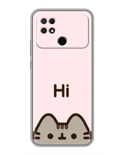 Чехол для Xiaomi POCO C40 с картинкой «Пушин говорит Hi» Чехол для Xiaomi POCO C40 с картинкой «Пушин говорит Hi»
