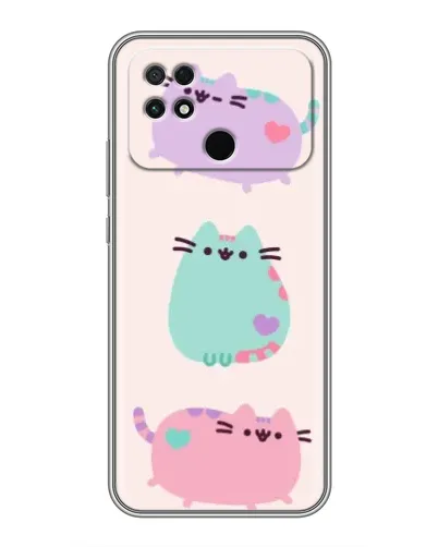 Чехол для Xiaomi POCO C40 с картинкой «Pusheen трио» Чехол для Xiaomi POCO C40 с картинкой «Pusheen трио»