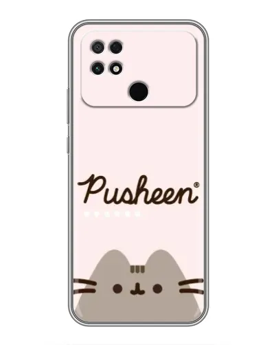 Чехол для Xiaomi POCO C40 с картинкой «Pusheen логотип» Чехол для Xiaomi POCO C40 с картинкой «Pusheen логотип»
