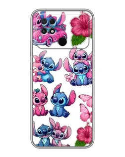 Чохол для Xiaomi POCO C40 з картинкою «Стікери Stitch та Angel»