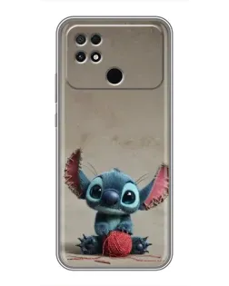 Чохол для Xiaomi POCO C40 з картинкою «Стіч на чоричневому фоні»
