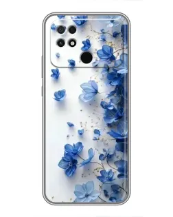Чохол для Xiaomi POCO C40 з картинкою «Блакитний квітковий каскад» Чохол для Xiaomi POCO C40 з картинкою «Блакитний квітковий каскад»