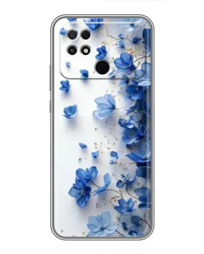Чохол для Xiaomi POCO C40 з картинкою «Блакитний квітковий каскад»