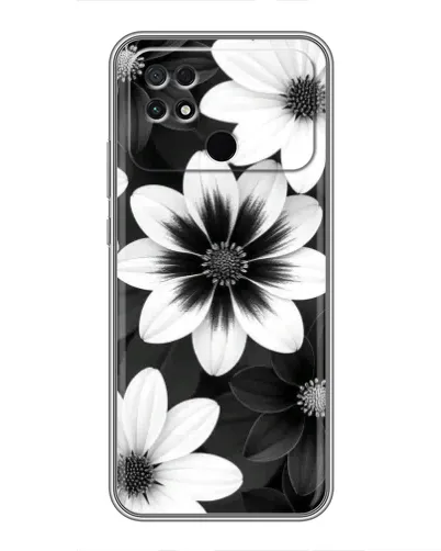 Чохол для Xiaomi POCO C40 з картинкою «Монохромні айстри»