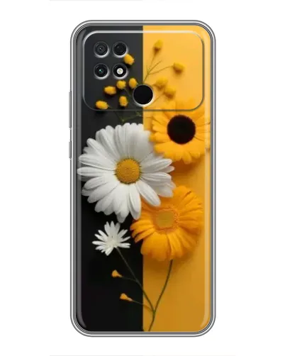 Чохол для Xiaomi POCO C40 з картинкою «Соняшник та ромашка»
