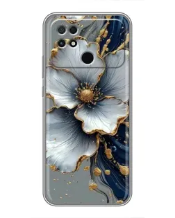 Чохол для Xiaomi POCO C40 з картинкою «Біла квітка та золотий флюїд» Чохол для Xiaomi POCO C40 з картинкою «Біла квітка та золотий флюїд»