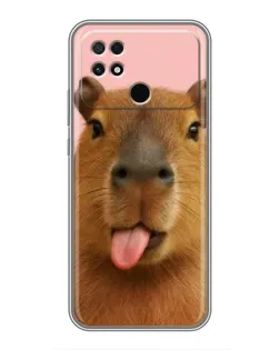 Чохол для Xiaomi POCO C40 з картинкою «Капібара з язиком»