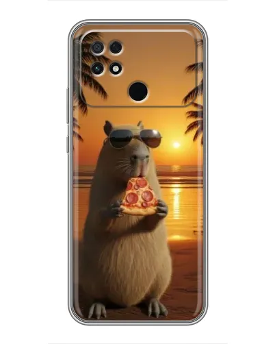 Чохол для Xiaomi POCO C40 з картинкою «Капібара з піцою» Чохол для Xiaomi POCO C40 з картинкою «Капібара з піцою»