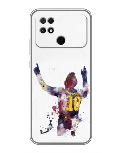 Чехол для Xiaomi POCO C40 с картинкой «Акварельный Месси Барселона» Чехол для Xiaomi POCO C40 с картинкой «Акварельный Месси Барселона»