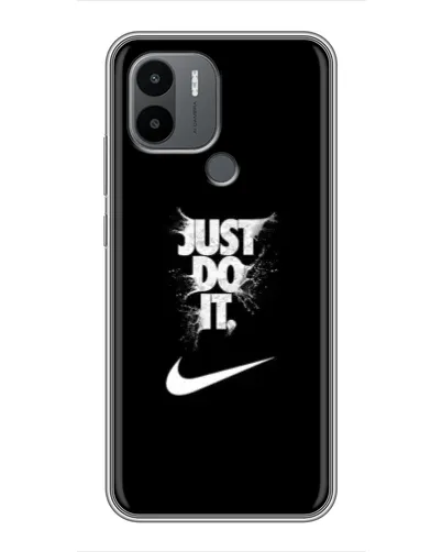 Чехол для Xiaomi Poco C50 с картинкой «Текстовый принт Nike»