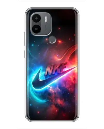 Чехол для Xiaomi Poco C50 с картинкой «Огненный логотип Nike»