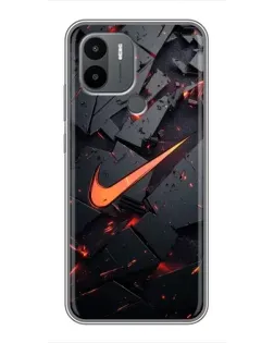 Чехол для Xiaomi Poco C50 с картинкой «Nike — эффект разломов» Чехол для Xiaomi Poco C50 с картинкой «Nike — эффект разломов»