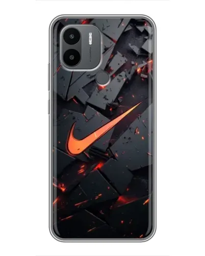 Чехол для Xiaomi Poco C50 с картинкой «Nike — эффект разломов»