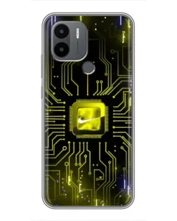 Чехол для Xiaomi Poco C50 с картинкой «Nike — золотая искра» Чехол для Xiaomi Poco C50 с картинкой «Nike — золотая искра»