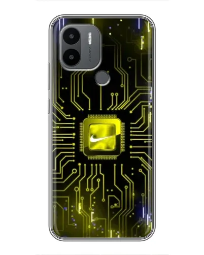 Чехол для Xiaomi Poco C50 с картинкой «Nike — золотая искра»