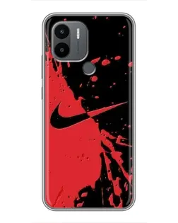 Чехол для Xiaomi Poco C50 с картинкой «Красные брызги Nike» Чехол для Xiaomi Poco C50 с картинкой «Красные брызги Nike»