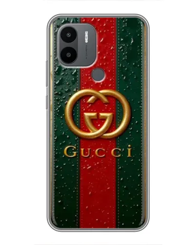 Чехол для Xiaomi Poco C50 с картинкой «Gucci — фирменная полоса и золото» Чехол для Xiaomi Poco C50 с картинкой «Gucci — фирменная полоса и золото»