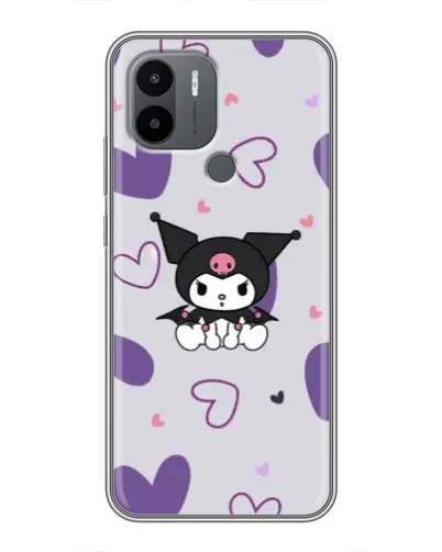 Чехол для Xiaomi Poco C50 с картинкой «Kuromi и лавандовые сердца»