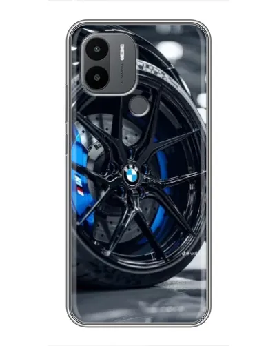 Чехол для Xiaomi Poco C50 с картинкой «Колесо BMW вблизи»