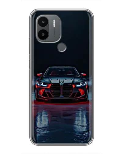 Чехол для Xiaomi Poco C50 с картинкой «BMW на мокрой дороге»