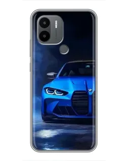 Чехол для Xiaomi Poco C50 с картинкой «Голубая BMW M4» Чехол для Xiaomi Poco C50 с картинкой «Голубая BMW M4»