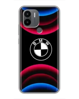 Чехол для Xiaomi Poco C50 с картинкой «Логотип BMW и неоновые дуги» Чехол для Xiaomi Poco C50 с картинкой «Логотип BMW и неоновые дуги»