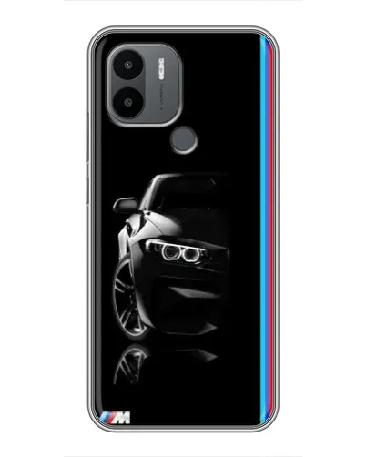Чехол для Xiaomi Poco C50 с картинкой «Силуэт BMW в темноте»