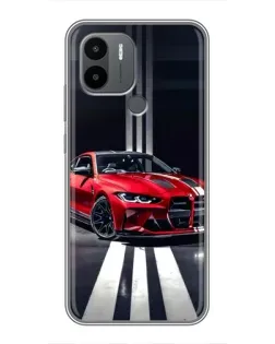 Чехол для Xiaomi Poco C50 с картинкой «Красная BMW на дороге» Чехол для Xiaomi Poco C50 с картинкой «Красная BMW на дороге»