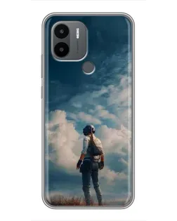 Чохол для Xiaomi Poco C50 з картинкою «Герой PUBG на скелі» Чохол для Xiaomi Poco C50 з картинкою «Герой PUBG на скелі»