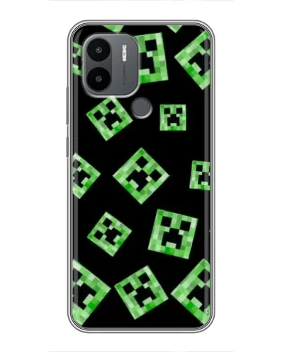 Чехол для Xiaomi Poco C50 с картинкой «Паттерн с криперами»