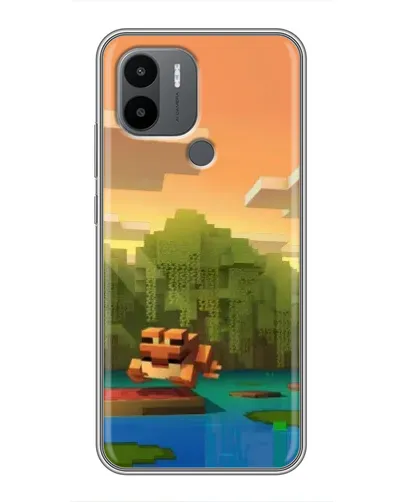 Чехол для Xiaomi Poco C50 с картинкой «Майнкрафт закат солнца»