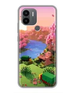 Чехол для Xiaomi Poco C50 с картинкой «Розовое дерево Minecraft»