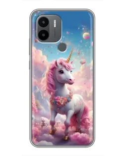 Чехол для Xiaomi Poco C50 с картинкой «Единорог среди облаков»