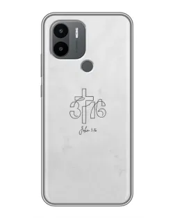Чохол для Xiaomi Poco C50 з картинкою «Івана 3:16 Хрест» Чохол для Xiaomi Poco C50 з картинкою «Івана 3:16 Хрест»