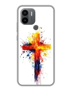 Чехол для Xiaomi Poco C50 с картинкой «Акварельный крест»