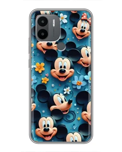 Чехол для Xiaomi Poco C50 с картинкой «Паттерн Микки и Минни»