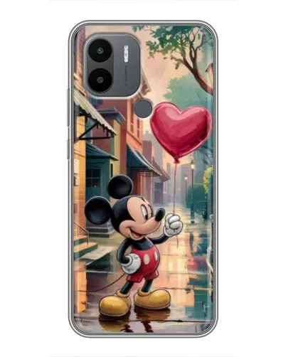 Чехол для Xiaomi Poco C50 с картинкой «Микки и шарик-сердце»