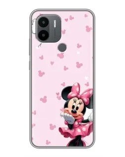 Чехол для Xiaomi Poco C50 с картинкой «Минни Маус и сердечки»