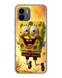 Чехол для Xiaomi Poco C50 с картинкой «Губка Боб прыгает»