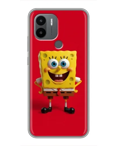 Чехол для Xiaomi Poco C50 с картинкой «Спанч Боб на красном»