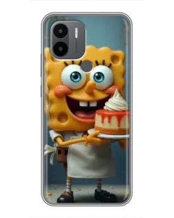 Чехол для Xiaomi Poco C50 с картинкой «Повар Спанч Боб»