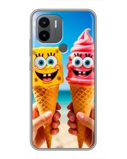 Чехол для Xiaomi Poco C50 с картинкой «Спанч Боб мороженое»